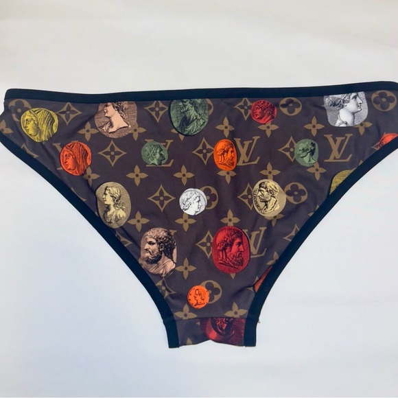 NWT Louis Vuitton x Fornasetti Monogram Cameo Coins Bikini Bottom size 36 RARE - Picture 3 of 8